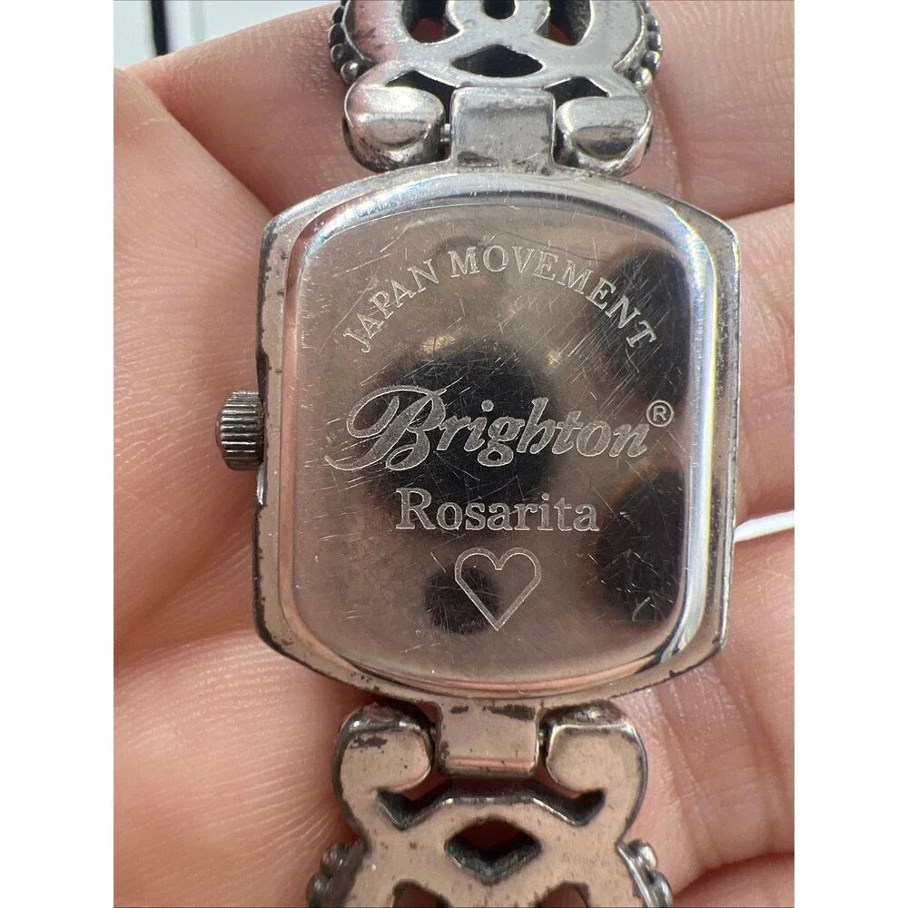 Brighton Rosarita Ladies Watch Silver Color Band New Battery